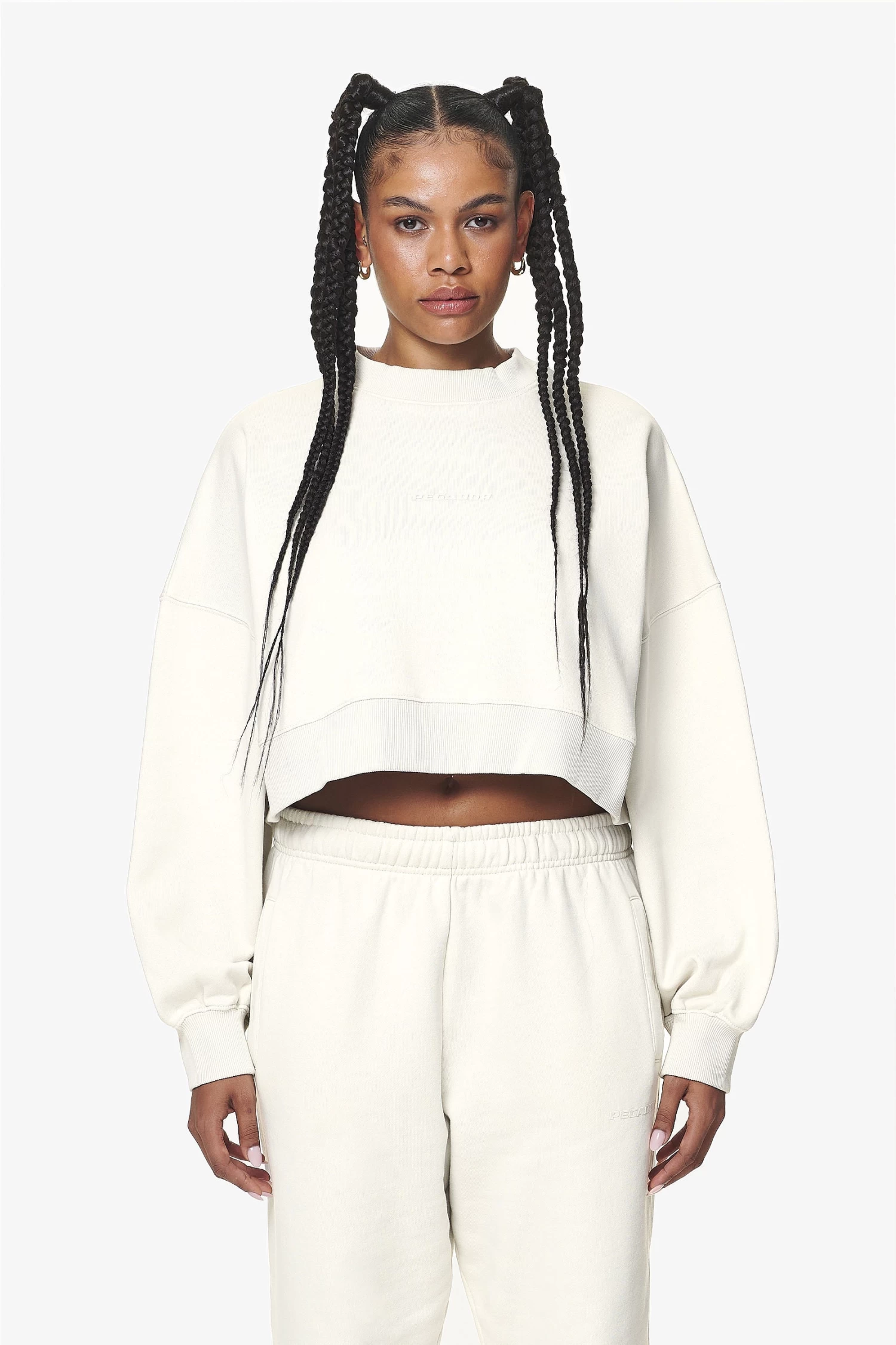 Londa Cropped Oversized Sweater Washed Salty Cream Gum 3 Londa Cropped Oversized Sweater Washed Salty Cream Gum
