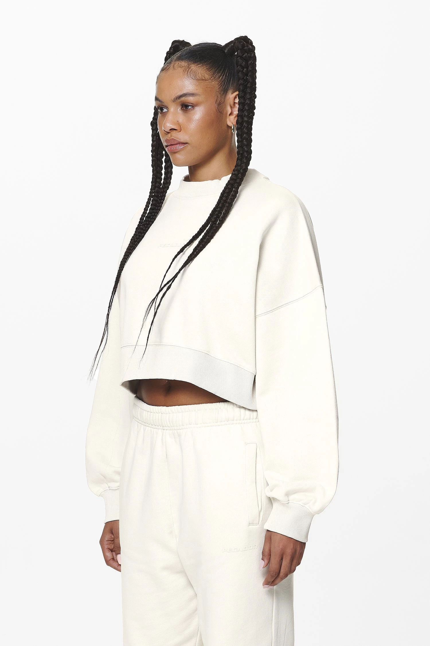 Londa Cropped Oversized Sweater Washed Salty Cream Gum 5 Londa Cropped Oversized Sweater Washed Salty Cream Gum - Image 3