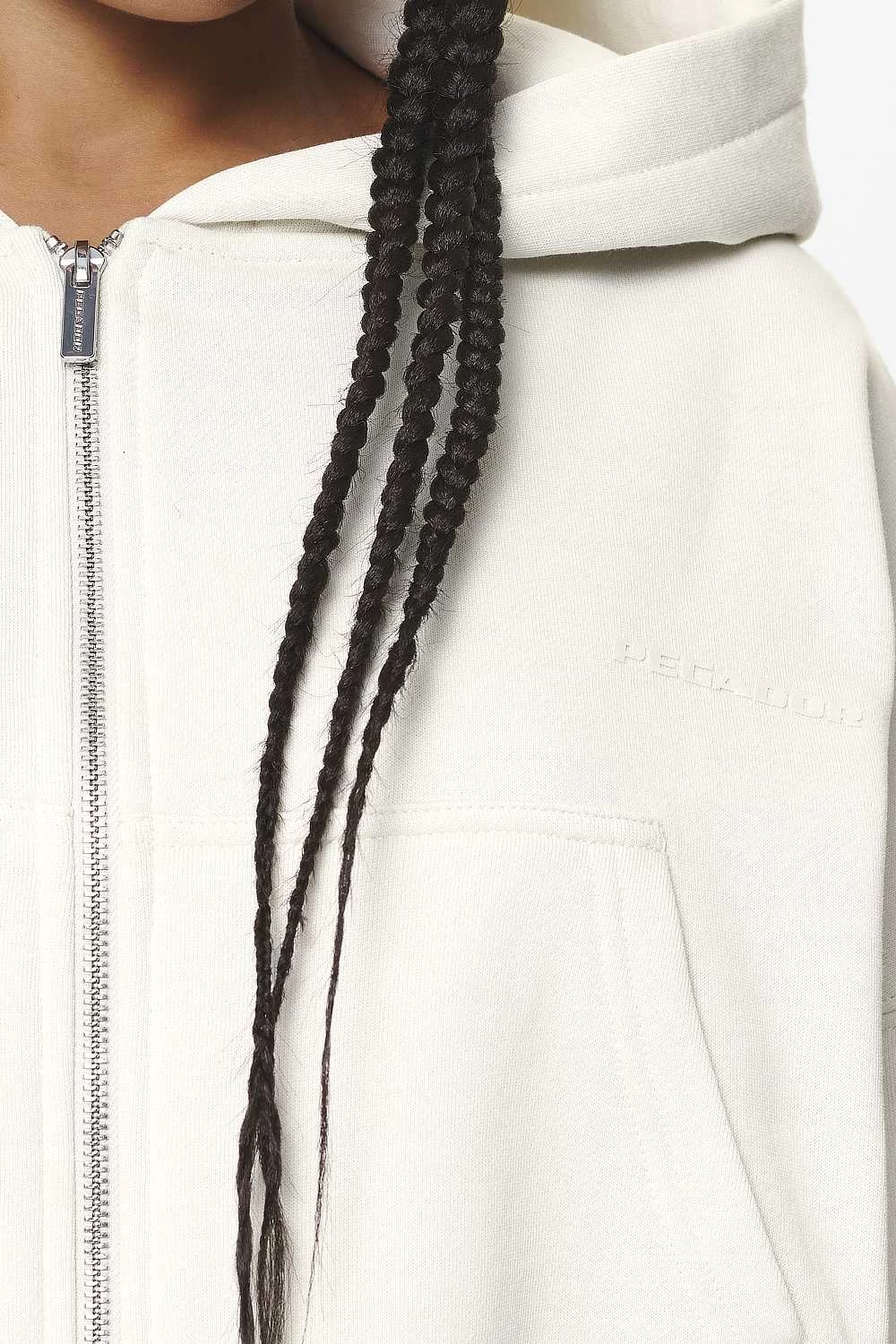 Marla Cropped Zip Hoodie Washed Salty Cream Gum 7 Marla Cropped Zip Hoodie Washed Salty Cream Gum - Image 5