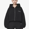 Marla Cropped Zip Hoodie Black Gum -Pegador® PGDR DND E COMMERCE WMNS56965