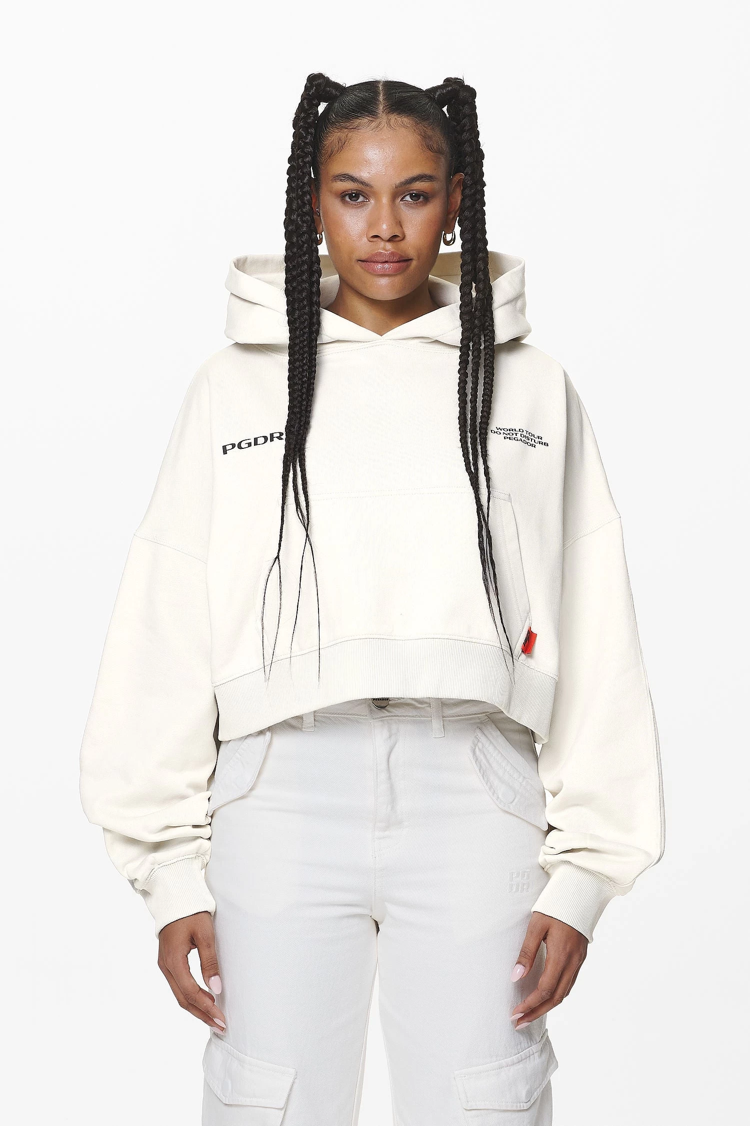Vrena Oversized Cropped Hoodie Washed Salty Cream 6 Vrena Oversized Cropped Hoodie Washed Salty Cream - Image 4