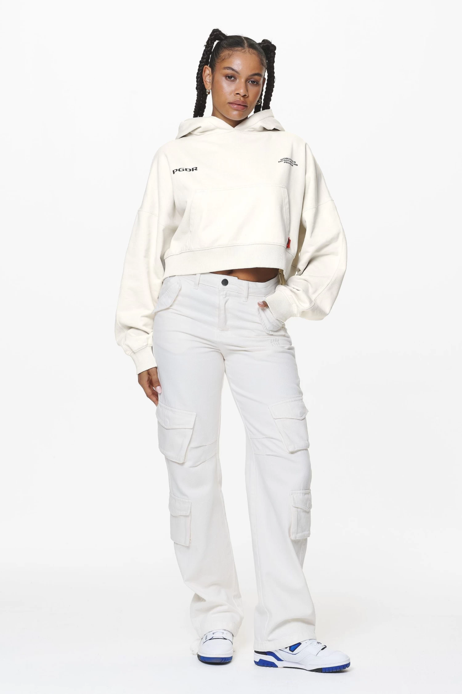 Vrena Oversized Cropped Hoodie Washed Salty Cream 5 Vrena Oversized Cropped Hoodie Washed Salty Cream - Image 3