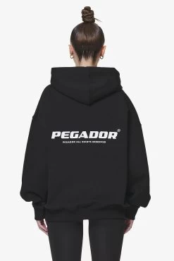 Atna Logo Oversized Hoodie Black
