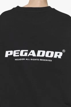 Aelva Logo Heavy Oversized Crew Neck Black -Pegador® PGDR DND E COMMERCE WMNS57217