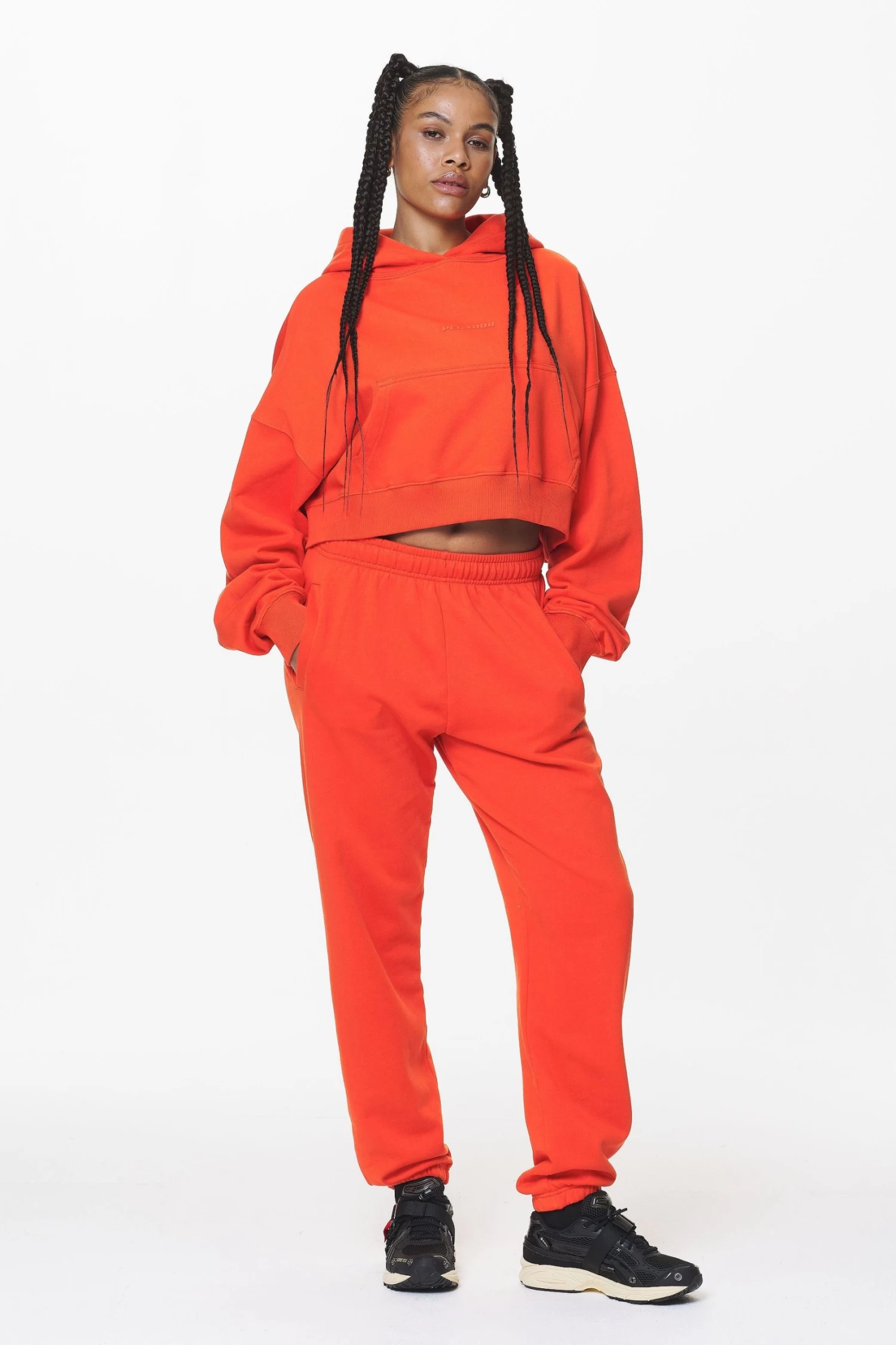 Villa High Waisted Sweat Pants Washed Signal Red Gum 4 Villa High Waisted Sweat Pants Washed Signal Red Gum - Image 2