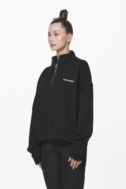 Vuku Logo Oversized Halfzip Black -Pegador® PGDR DND E COMMERCE WMNS57240