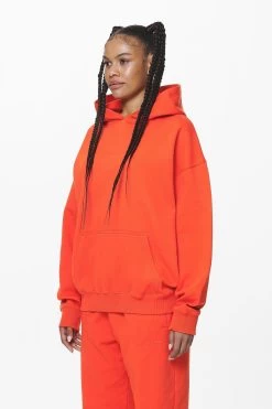 Clarita Logo Oversized Hoodie Washed Signal Red Gum -Pegador® PGDR DND E COMMERCE WMNS57260