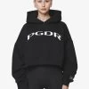 Troms Oversized Cropped Hoodie Black -Pegador® PGDR DND E COMMERCE WMNS57281