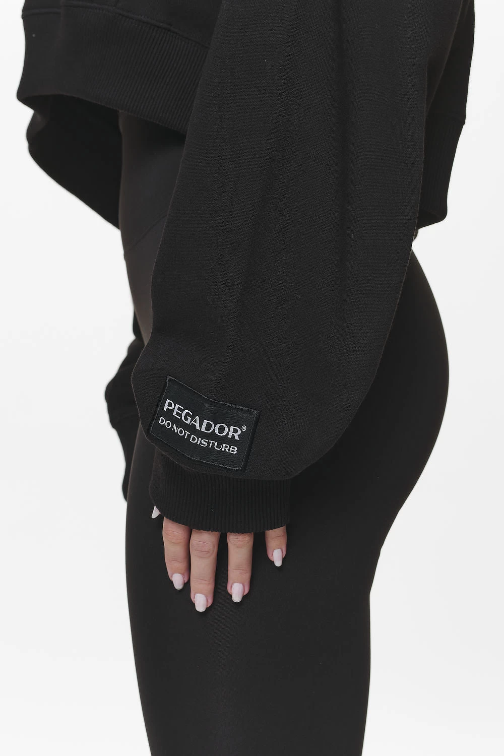 Troms Oversized Cropped Hoodie Black 8 Troms Oversized Cropped Hoodie Black - Image 6