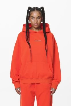 Atna Logo Oversized Hoodie Washed Signal Red -Pegador® PGDR DND E COMMERCE WMNS57350