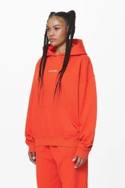 Atna Logo Oversized Hoodie Washed Signal Red -Pegador® PGDR DND E COMMERCE WMNS57351