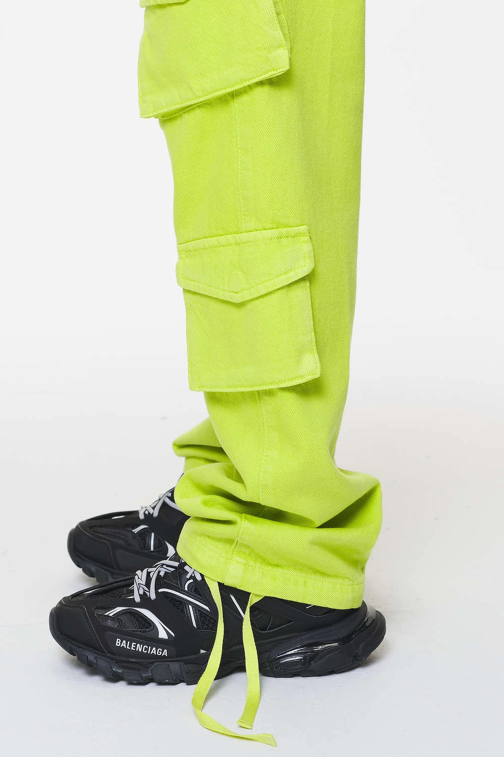 Maloy Cargo Wide Jeans Washed Lime Yellow 8 Maloy Cargo Wide Jeans Washed Lime Yellow - Image 6