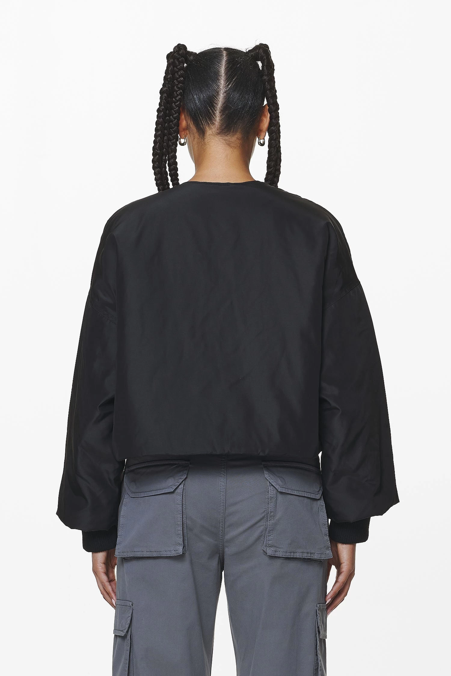 Floro Volume Puffer Bomber Jacket Black 7 Floro Volume Puffer Bomber Jacket Black - Image 5