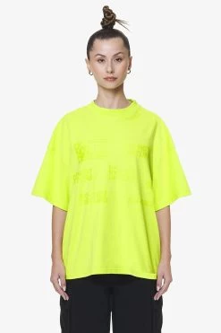 Groven Heavy Oversized Tee Washed Lime Yellow -Pegador® PGDR DND E COMMERCE WMNS DAY 258462