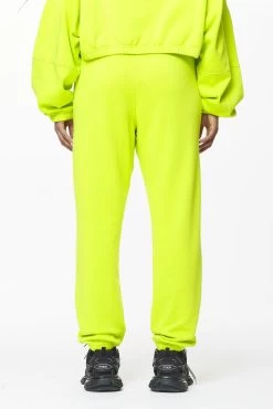 Villa High Waisted Sweat Pants Washed Lime Yellow Gum -Pegador® PGDR DO NOT DISTURB E COMMERCE PANTS WMNS3244