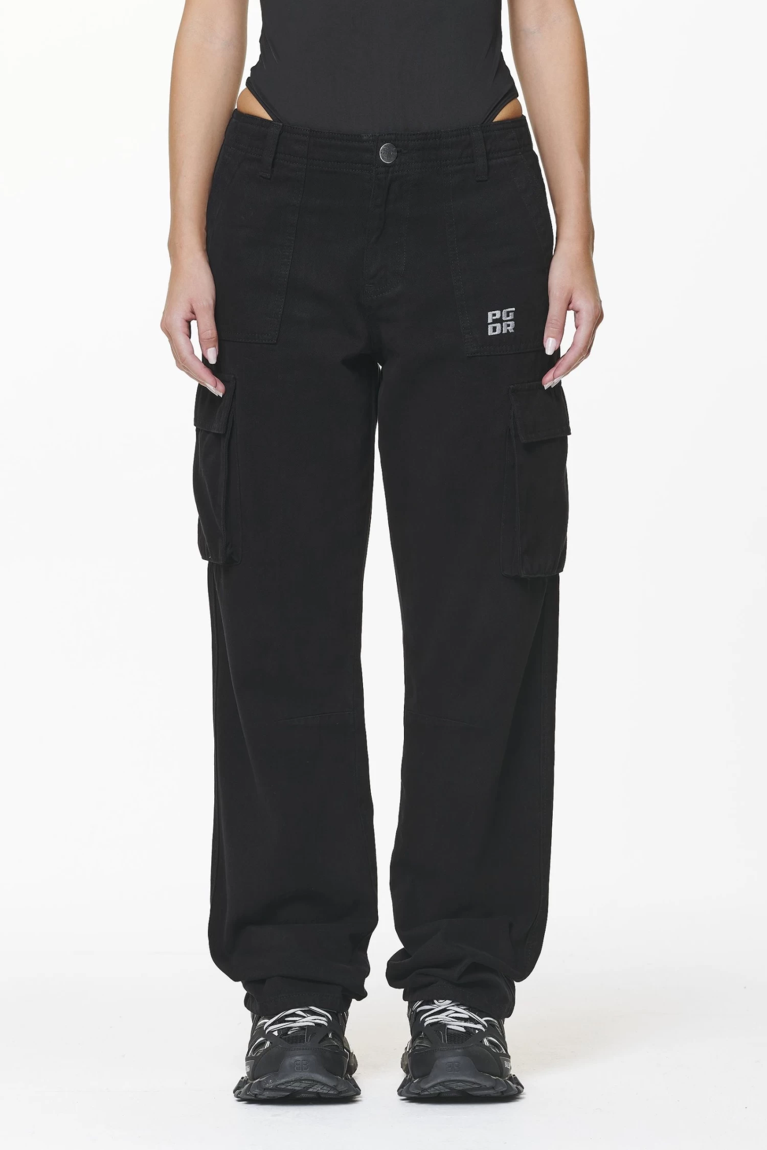 Bodo Wide Cargo Pants Black 6 Bodo Wide Cargo Pants Black - Image 4