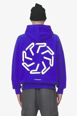 Barone Raglan Hoodie Washed Endless Blue