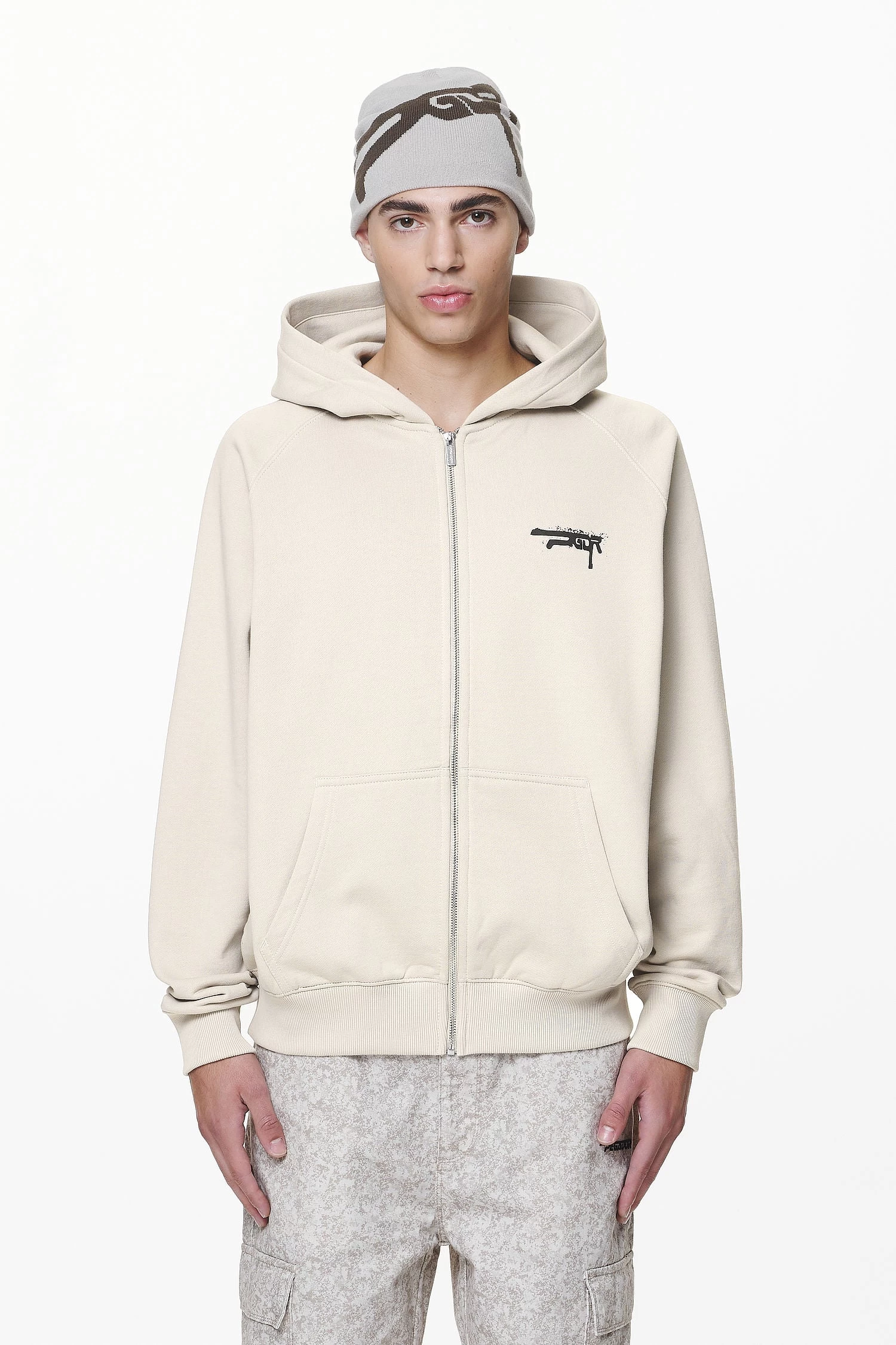 Condor Raglan Sweat Jacket Washed Dust Cream 5 Condor Raglan Sweat Jacket Washed Dust Cream - Image 3