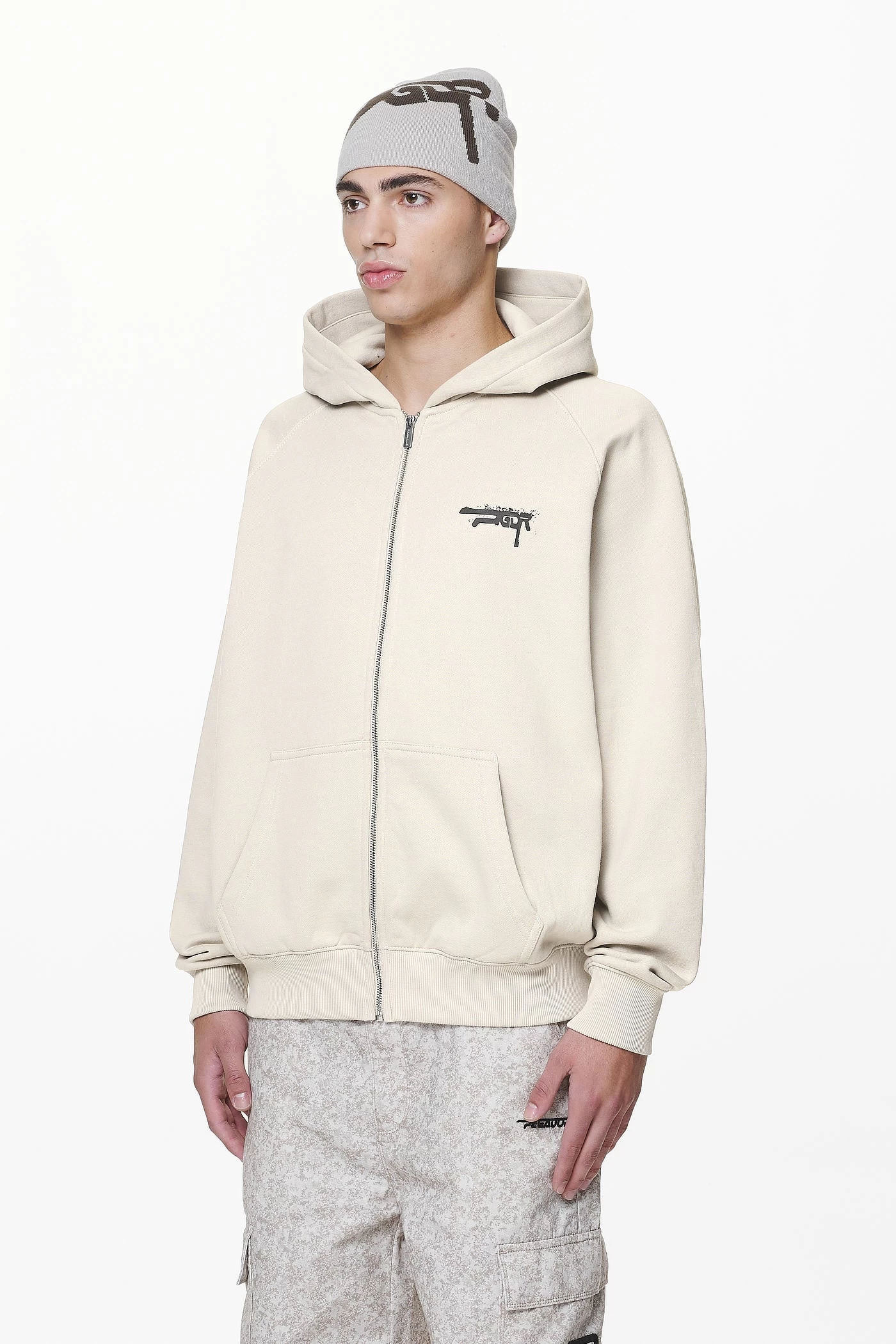 Condor Raglan Sweat Jacket Washed Dust Cream 6 Condor Raglan Sweat Jacket Washed Dust Cream - Image 4