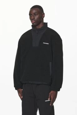 Fierro Teddy Halfzip Sweater Black -Pegador® PGDR DO NOT DISTURB E COMMERCE DAY 260431