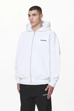 Logo Oversized Sweat Jacket White -Pegador® PGDR DO NOT DISTURB E COMMERCE DAY 261107