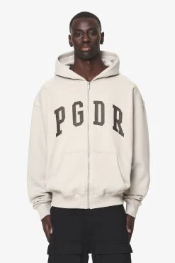 Layton Oversized Sweat Jacket Washed Dust Cream