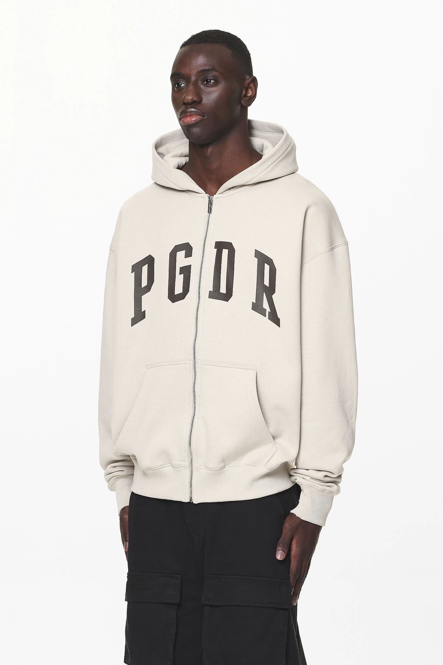 Layton Oversized Sweat Jacket Washed Dust Cream 5 Layton Oversized Sweat Jacket Washed Dust Cream - Image 3