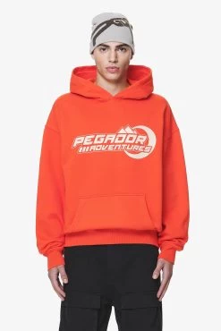 Eazor Oversized Hoodie Washed Signal Red