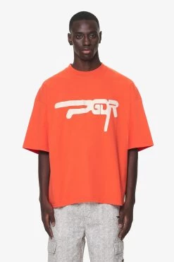 Zero Boxy Tee Washed Signal Reda