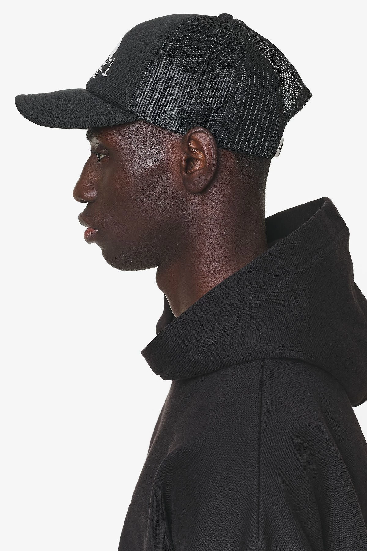 Pansy Trucker Cap Black 4 Pansy Trucker Cap Black - Image 2