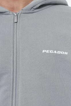 Colne Terry Logo Oversized Sweat Jacket Heavy Washed Cool Grey -Pegador® PGDR LAST MINUTE E COMMERCE44507 1