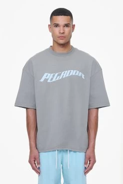 Kinley Boxy Tee Heavy Washed Cool Grey