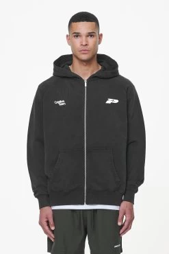 Caesar Terry Raglan Sweat Jacket Vintage Black -Pegador® PGDR LAST MINUTE E COMMERCE45076 1