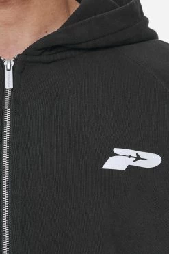 Caesar Terry Raglan Sweat Jacket Vintage Black -Pegador® PGDR LAST MINUTE E COMMERCE45097