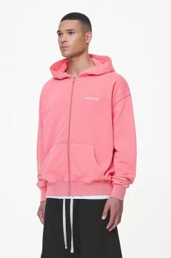 Colne Terry Logo Oversized Sweat Jacket Vintage Strawberry -Pegador® PGDR LAST MINUTE E COMMERCE45190