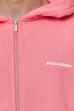 Colne Terry Logo Oversized Sweat Jacket Vintage Strawberry -Pegador® PGDR LAST MINUTE E COMMERCE45205