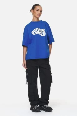 Paluma Heavy Oversized Tee Washed True Blue -Pegador® PGDR NEVER TOO LATE ECOMMERCE 1 FEMALE BLUE67