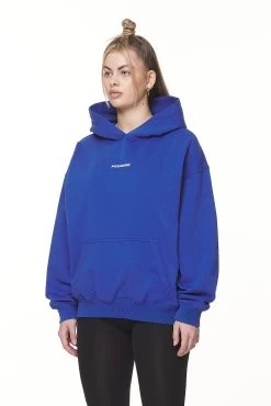 Clarita Logo Oversized Hoodie Washed True Blue White Gum -Pegador® PGDR NEVER TOO LATE ECOMMERCE 2 FEMALE BLUE51