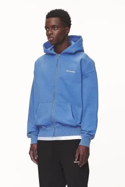 Logo Oversized Sweat Jacket Washed Retro Blue White Gum -Pegador® PGDR NEVER TOO LATE ECOMMERCE 2 MALE BLUE30