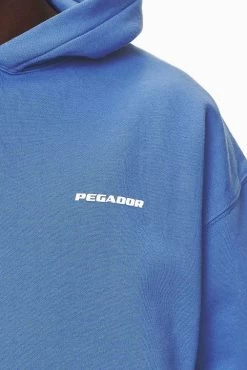 Logo Oversized Hoodie Washed Retro Blue White Gum -Pegador® PGDR NEVER TOO LATE ECOMMERCE 2 MALE BLUE42