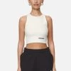 Ayla Crop Top Washed Coconut Milk Black