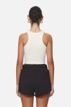 Ayla Crop Top Washed Coconut Milk Black -Pegador® PGDR NEVER TOO LATE ECOMMERCE FEMALE DAY 1137