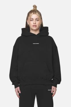 Clarita Logo Oversized Hoodie Black White Gum