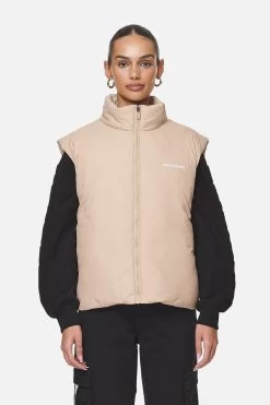 Wilton Cropped Oversized Vest Safari Sand -Pegador® PGDR NEVER TOO LATE ECOMMERCE FEMALE DAY 1425