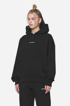 Atna Logo Oversized Hoodie Black White -Pegador® PGDR NEVER TOO LATE ECOMMERCE FEMALE DAY 1470