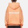 Atna Logo Oversized Hoodie Washed Apricot White