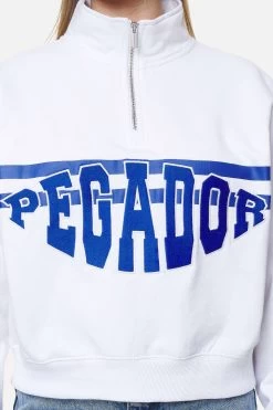 Sarina Oversized Halfzip Sweater White -Pegador® PGDR NEVER TOO LATE ECOMMERCE FEMALE DAY 1686