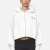 Marla Cropped Zip Hoodie White Black Gum -Pegador® PGDR NEVER TOO LATE ECOMMERCE FEMALE DAY 1689