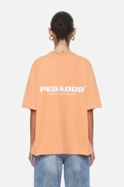 Arendal Logo Heavy Oversized Tee Washed Apricot White