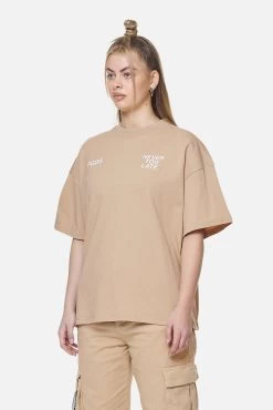 Airville Heavy Oversized Tee Washed Safari Sand -Pegador® PGDR NEVER TOO LATE ECOMMERCE FEMALE DAY 2143